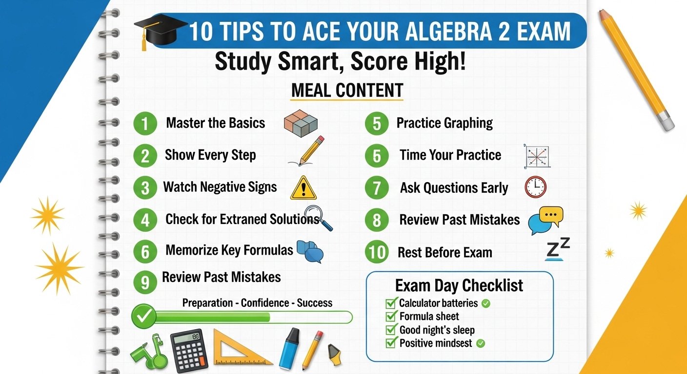 10 Tips to Ace Your Algebra 2 Exam
